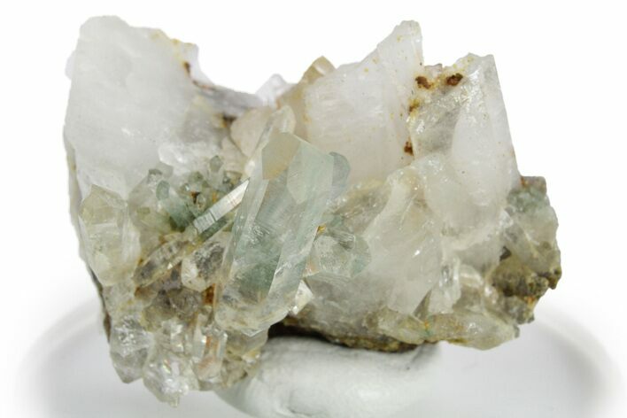 Chlorite Included Quartz Crystal Cluster - Peru #347804